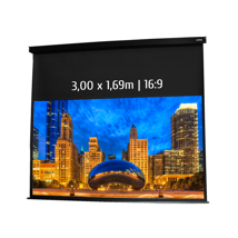 Electric projection screen 3.00 x 1.69m 16:9, black case