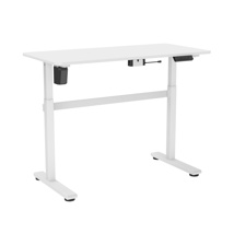 Motorised sit-stand desk 118x58cm White
