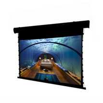 Tensioned electric projection screens, Black casing - Dune