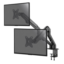 Mechanical spring desk stand for 2 PC monitors 17''-27''