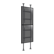 Floor-to-ceiling mount for 2 TV screens 50''- 82'' - Portrait mode - Height 300cm max