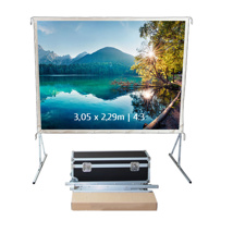 Folding frame screen 3.05x2.29m 4:3, Front projection, White fabric