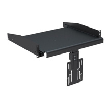 Sliding shelf with screen mount for 19'' 2U rack and cabinet