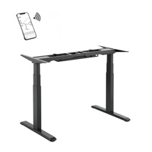 Motorised standing desk frame, Black - Connected