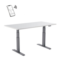 Connected Sit-stand electric desks, Grey frame / white top