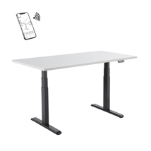 Connected Sit-stand electric desks, Black frame / white top