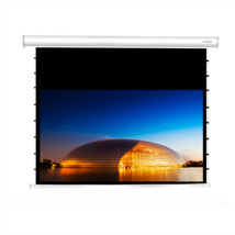 Tensioned electric projection screens, White casing - Dune