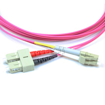 2mm duplex fiber optic patch cable, OM4, SC / LC