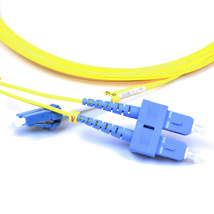 2mm duplex fiber optic patch cable, OS2, SC / LC